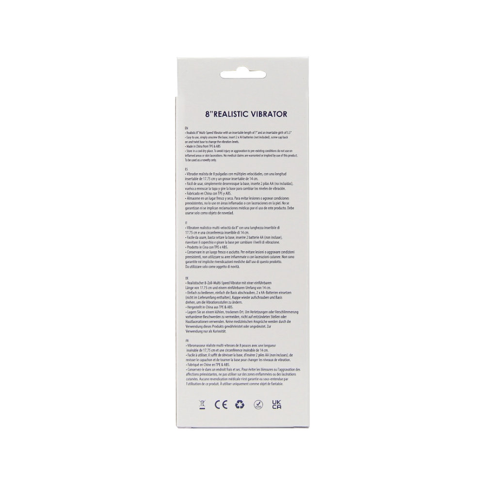 n12400-loving-joy-8-inch-realistic-vibrator-brown-pkg-bk