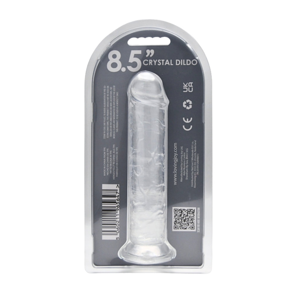 n12184-loving-joy-8-5-inch-suction-cup-dildo-clear-new-pkg-bk