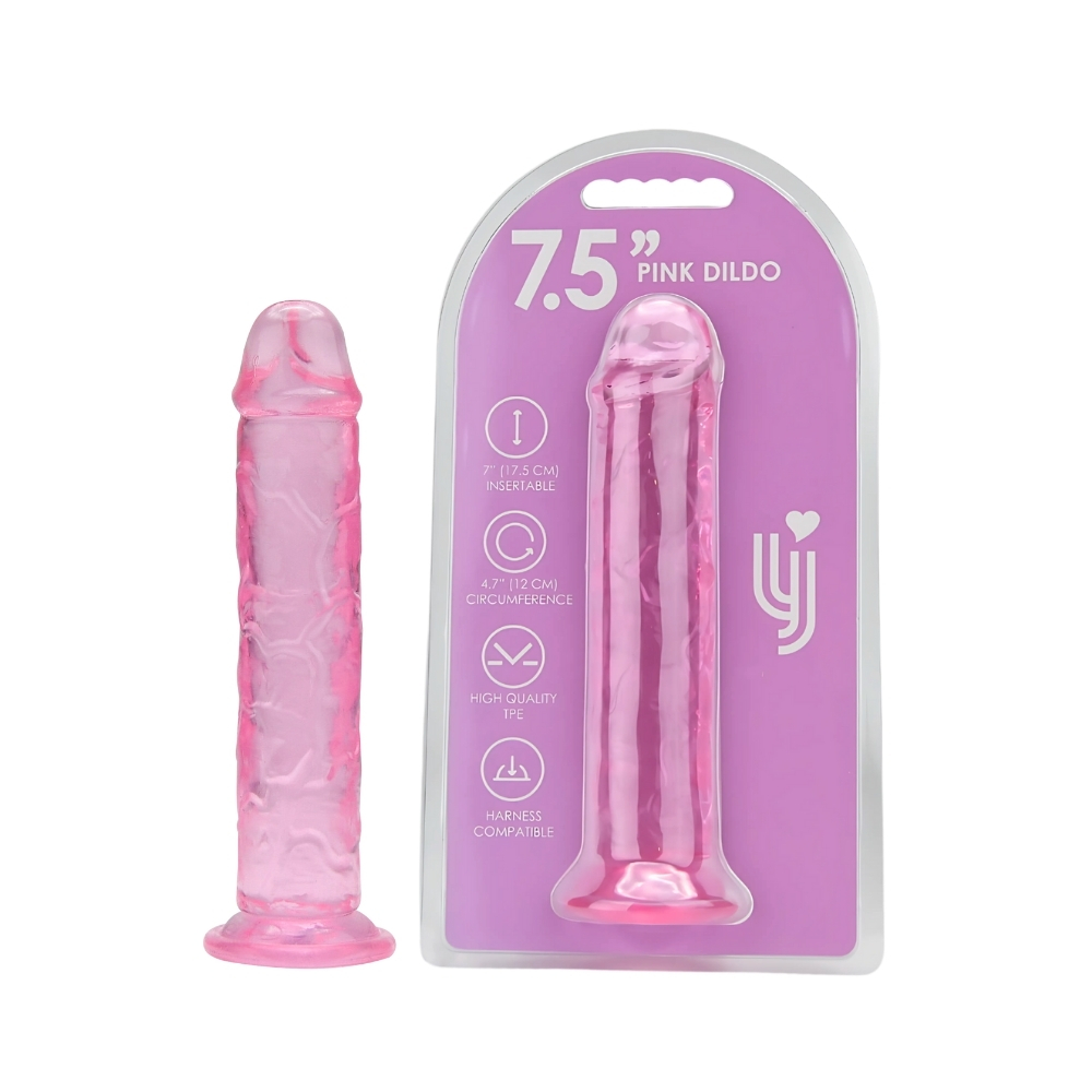 n12305-loving-joy-7-5-inch-suction-cup-dildo-pink-duo