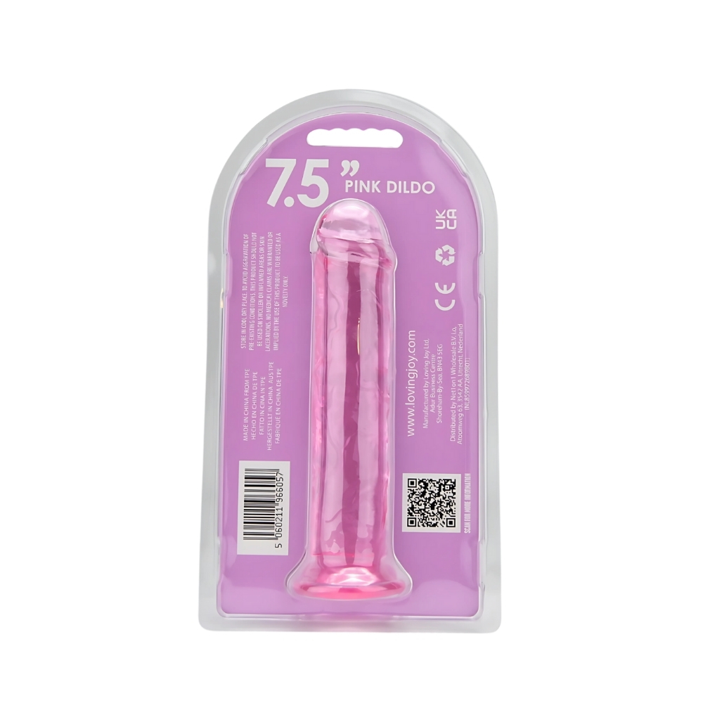 n12305-loving-joy-7-5-inch-suction-cup-dildo-pink-pkg-bk